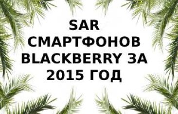 Уровень SAR смартфонов BlackBerry 2015 года
