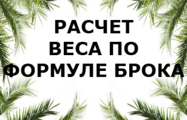 Расчет идеального веса по формуле Брока